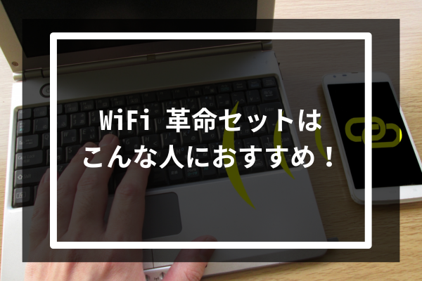 WiFi 革命セットはこんな人におすすめ!
