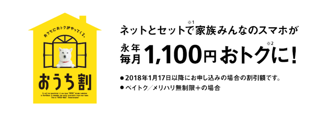 おうち割光セットの割引額について