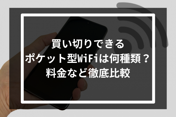 買い切りできるポケット型WiFiは何種類?料金など徹底比較