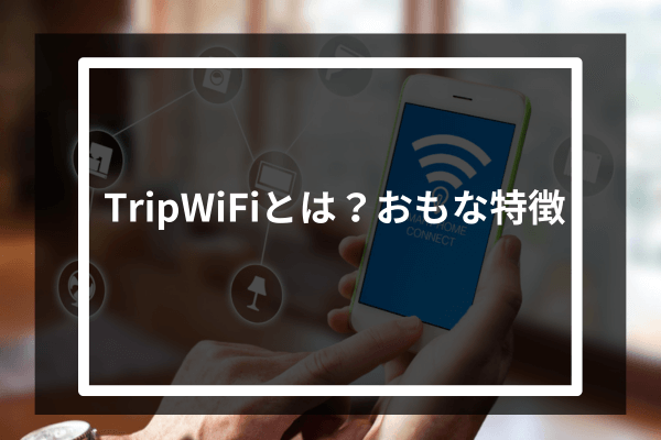 TripWiFiとは?おもな特徴