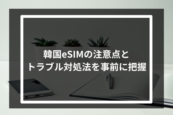 韓国eSIMの注意点とトラブル対処法を事前に把握